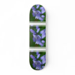 Blue Campanula Flowers Skateboard