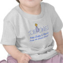 Blue Candle I'm One Customizable Baby Tshirt by kids_birthdays Blue Candle I'm One Customizable Baby Tshirt