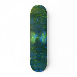 "Blue Candlelight" Fractal Art Skate Board