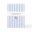 Blue Candy Stripes Congratulations Card