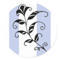 Blue Candy Stripes Sticker