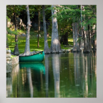 Blue Canoe Print