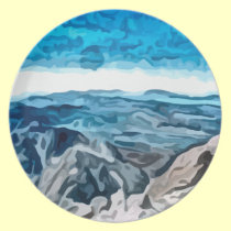 Blue canyon painting plates