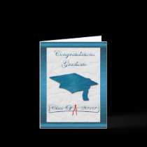 Blue Cap Graduation Invitation cards