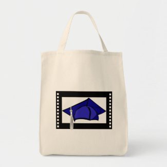 Blue Cap Silver Tassel bag