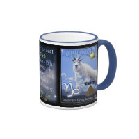 Blue Capricorn Zodiac large cup Mugs