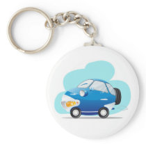 Blue car key chain