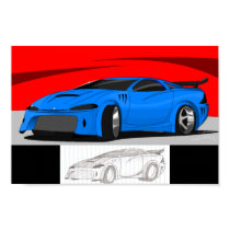 Blue Car posters by Dubl_D09 Blue Car posters