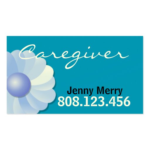 Blue Caregiver Business Card template