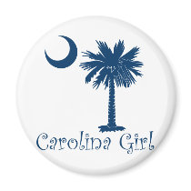 Blue Carolina Girl Palmetto magnets