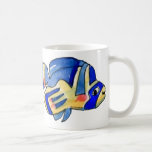 Blue Cartoon Butterfly Fish Mug