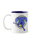 Blue Cartoon Flyball Fanatic Mug