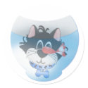 Blue Cat and Fishbowl stickers