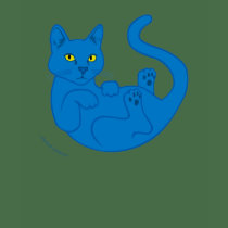 Blue Cat, from planet Neptune probably. t-shirts