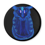 Blue Cat Refrigerator Magnet