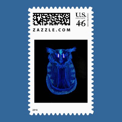 Blue Cat Stamps by FlashAllen