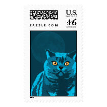 Blue cat stamp by nefera Blue cat stamp