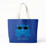 Blue Cat With Sunglasses Cat Tastic Bags