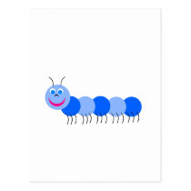 blue caterpillar postcards