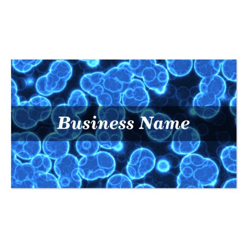 Blue Cells on Black Background Business Card