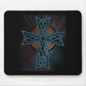 Blue celtic cross mousepads by Stotty Blue celtic cross mousepads