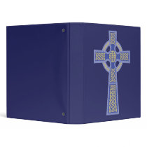 Blue Celtic Cross School Binder