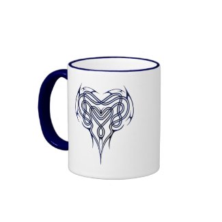 Blue Celtic Heart Knot mug