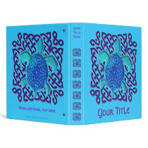 Blue Celtic Knot Turtle Customizable Binder