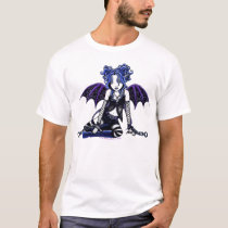 blue, chained, gothic, faery, top, myka jelina, fantasy, dark, faeries, fairies, gothic fairy, nymphs, sprites, Shirt with custom graphic design