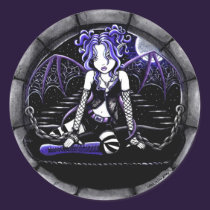 "Blue Chained" Gothic Fairy Art Stickers stickers