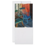Blue Chair Against Red Door Rack Card Template