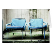 Blue Chairs cards by faragephotography Blue Chairs cards