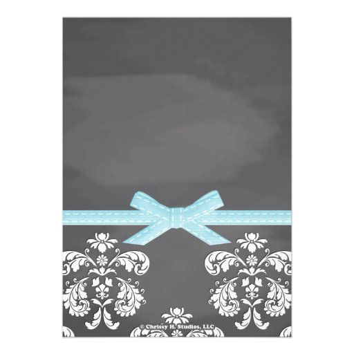 Blue Chalkboard Firefly Mason Jar Baby Shower Card