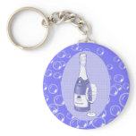Blue Champagne Keychain