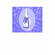Blue Champagne T-Shirt by Artsy_Footsies_Shoes Blue Champagne T-Shirt