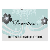 blue chandelier damask on blue aqua business card
