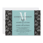 Blue Chandelier Wedding Invitation