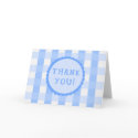Blue Checkerboard Squares THANK YOU Cards