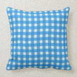 Blue checks - two sided pillow pillows