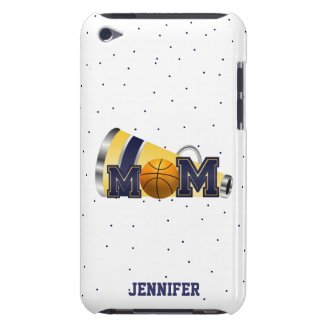 Blue Cheering Basketball Mom iPod Touch Case