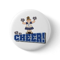 Blue Cheerleader buttons