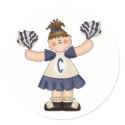 Blue Cheerleader Girl stickers by girl_stuff Blue Cheerleader Girl stickers