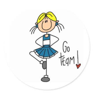 Blue Cheerleader sticker