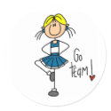 Blue Cheerleader stickers by stick_figures Blue Cheerleader stickers