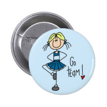 Blue Cheerleader Tshirts and Gifts Pins