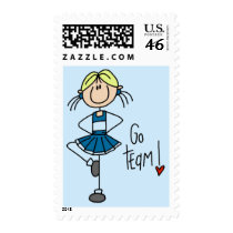 Blue Cheerleader Tshirts and Gifts postage