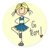 Blue Cheerleader Tshirts and Gifts stickers