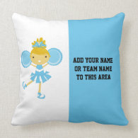 Blue Cheerleading American MOJO Pillow throwpillow