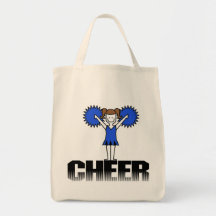 Blue Cheerleading T-shirts and Gifts Canvas Bag