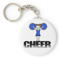 Blue Cheerleading T-shirts and Gifts Keychain